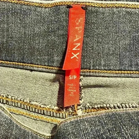 SPANX DISTRESSED SKINNY ANKLE JEANS MEDIUM WASH WOMEN’S SMALL - Picture 9 of 10
